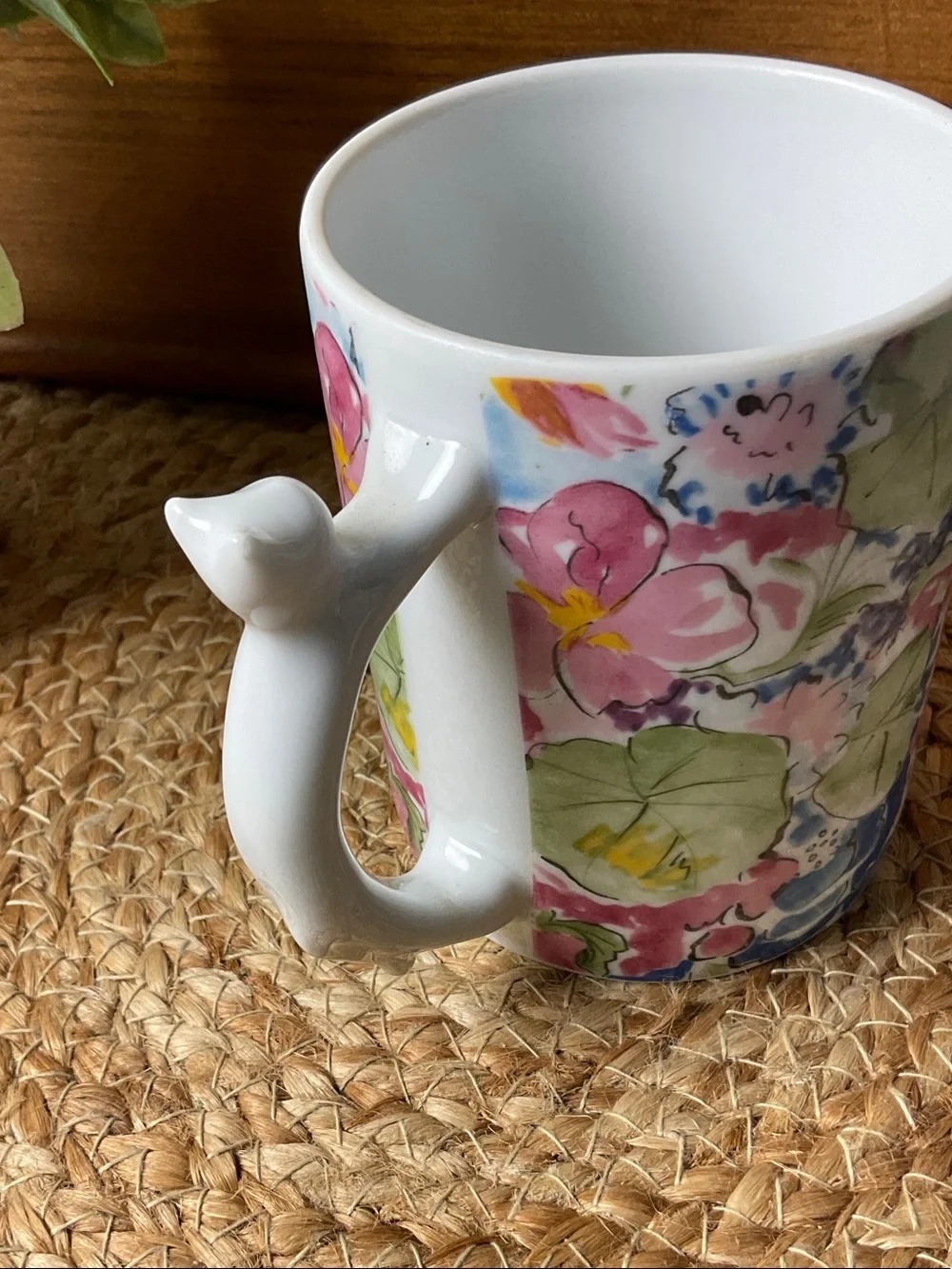 Vintage 1985 Minou-ettes by C. Pradalie Cat Mug Cat Handle